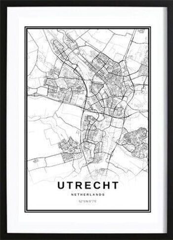Carte de la ville d'Utrecht Poster_3 1