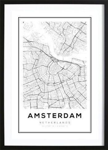 Affiche de la carte d'Amsterdam_1 1