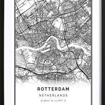 Affiche de la carte de Rotterdam_1
