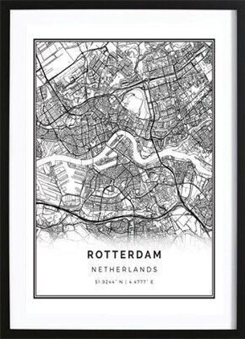 Affiche de la carte de Rotterdam_3 1