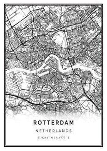 Affiche de la carte de Rotterdam_3 2