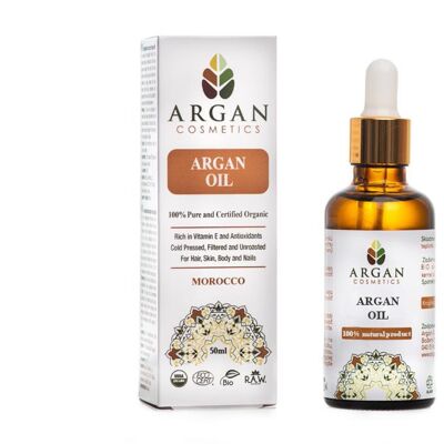Olio di Argan BIO puro al 100% per TUTTI i tipi di pelle, capelli e unghie
