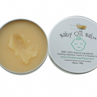 Baby Oil Balm, Soothing Calendula, Vitamin E & Rosehip Oil, 70g