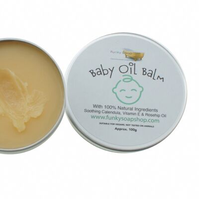 Baby Oil Balm, Soothing Calendula, Vitamin E & Rosehip Oil, 70g