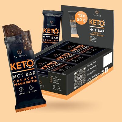 Mantequilla de maní crujiente KETO MCT Bar