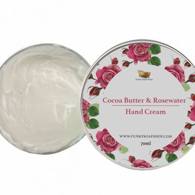 Hand Cream Rosewater , 1 Tub Of 70g