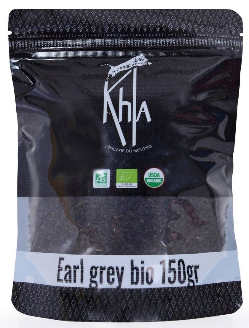 Organic black tea from Sri Lanka - Earl Grey - Loose leaf bag - 150g - VEG150