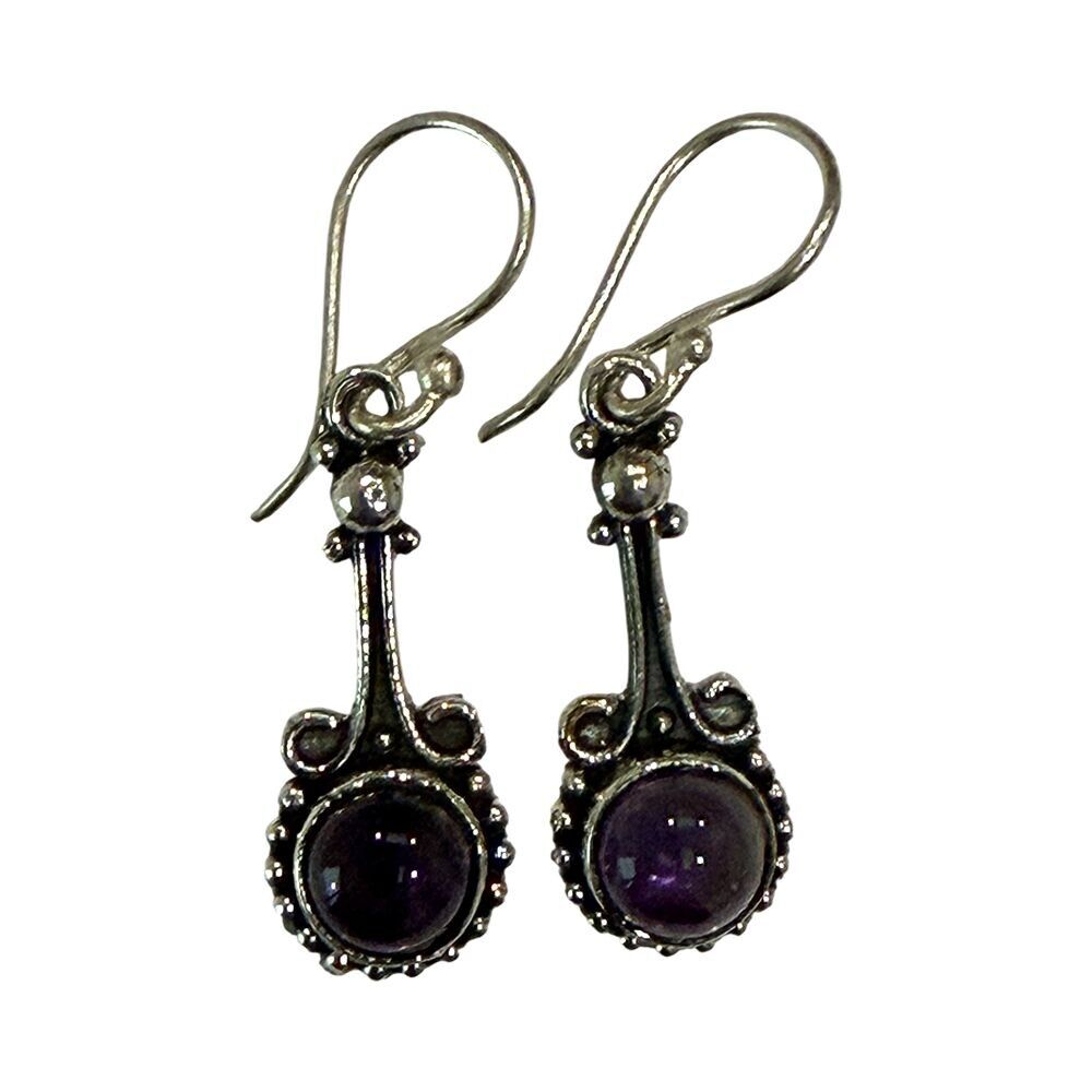 Pendientes colgantes de alambre bañados en plata (#03), 3 x 1 cm