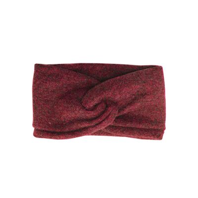 rotes Stirnband aus Wolle "Burgund"