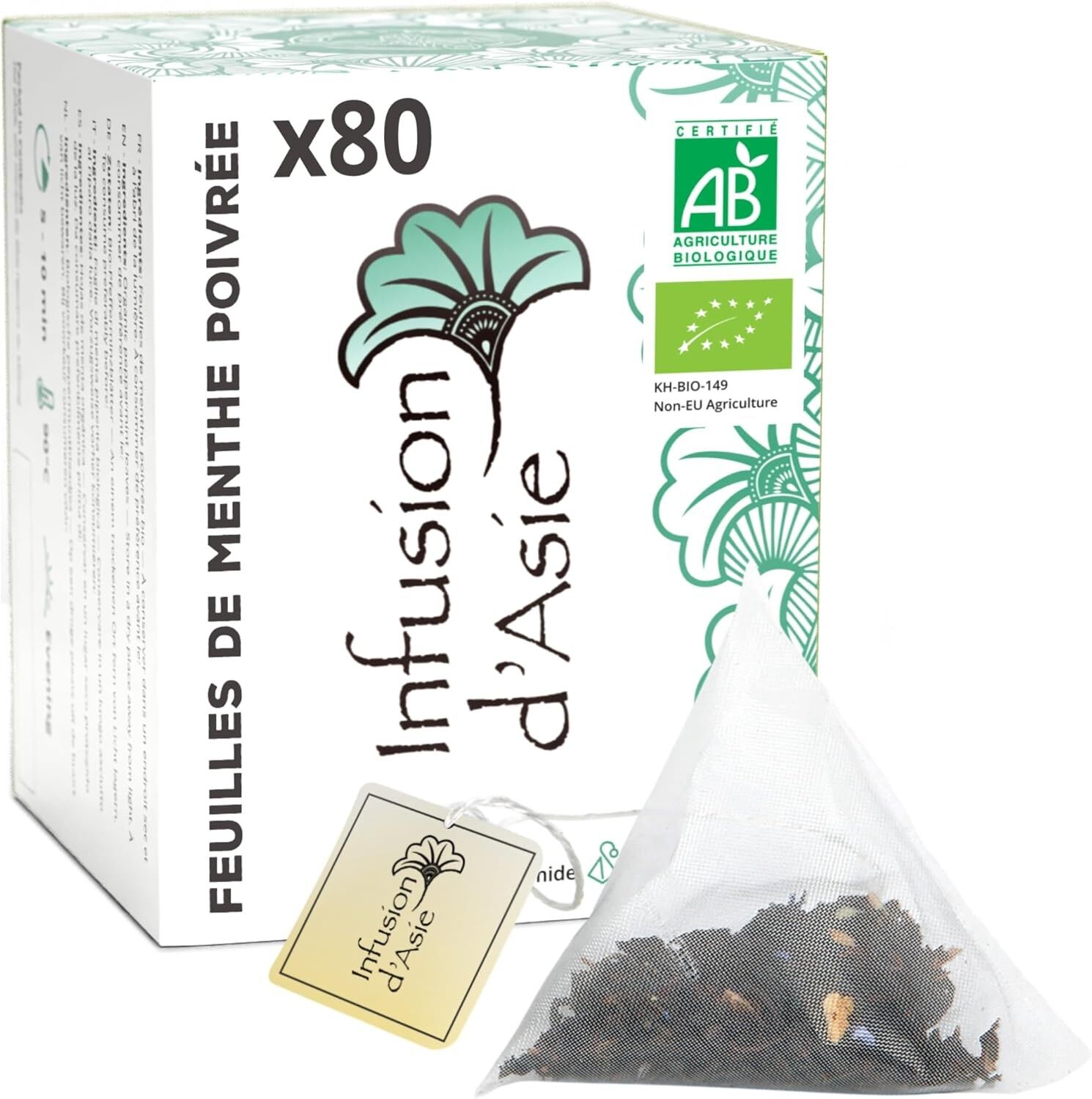 Infusion - Peppermint - Organic - Pack of 80 tea bags - IMP80