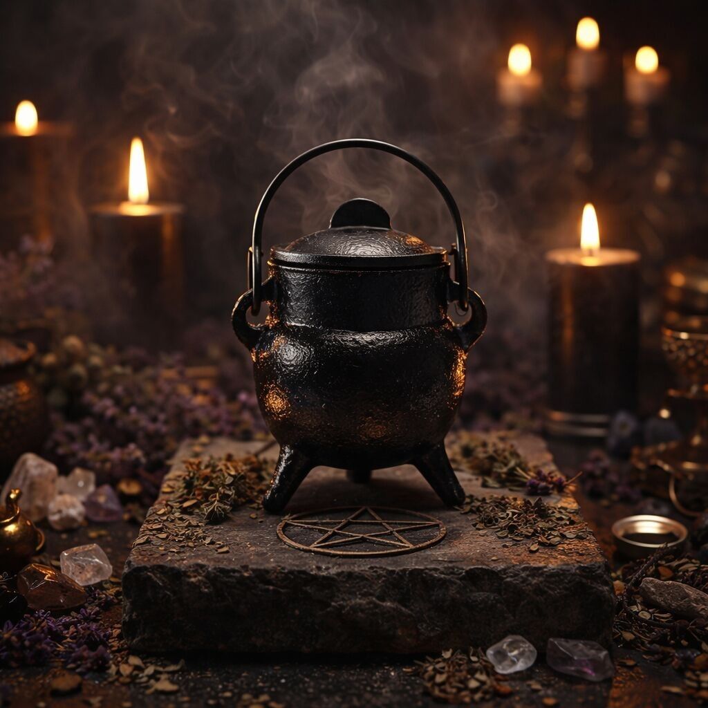 Mini Cast Iron Cauldron for Incense, Resin, Herbs