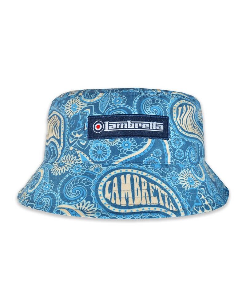 Paisley Bucket Hat Dark Blue