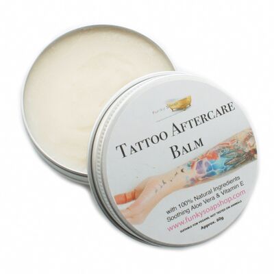 Tattoo Aftercare Balm with Aloe Vera & Vitamin E, 1 Tub 60g