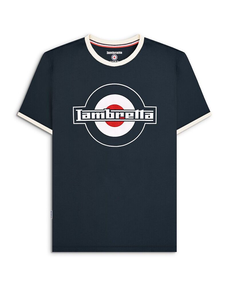 Logo Ringer Tee Dark Navy/Silver SS26
