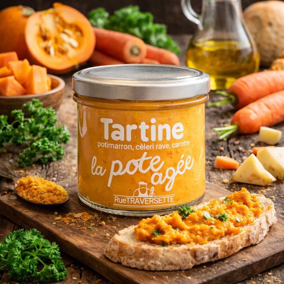 Sauce/Tartinade végétarienne pour apéritifs │ Potimarron, cèleri rave, carotte ▸ La pote agée