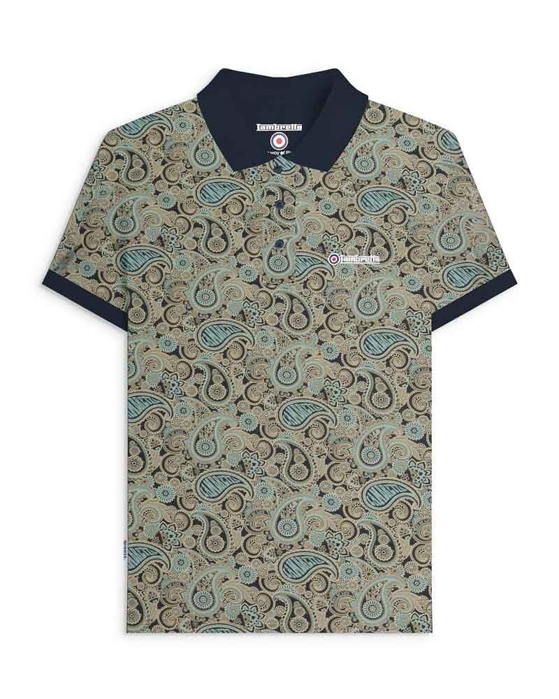 Paisley Brand Polo Navy Cameo/Blue  SS26