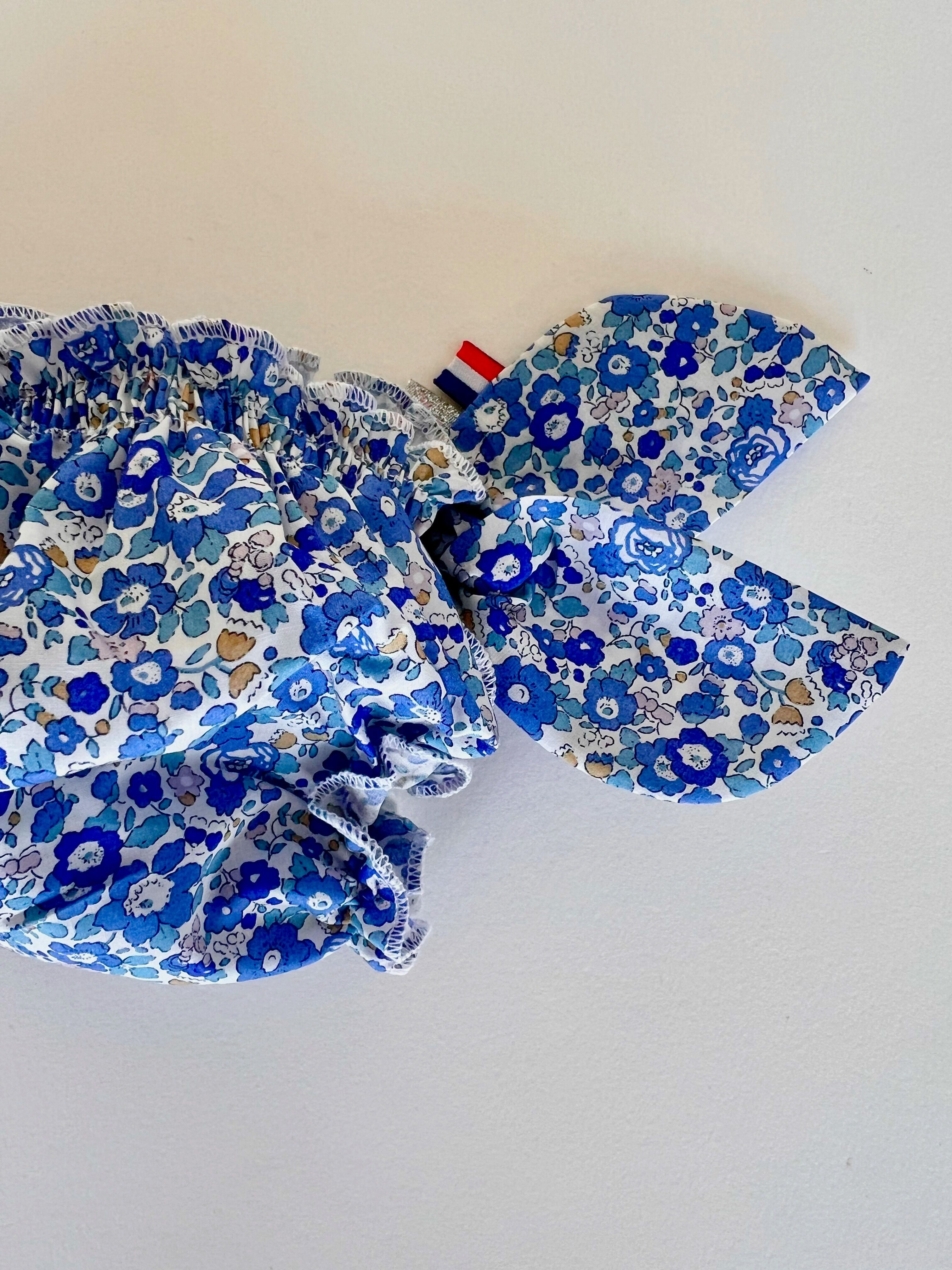 Maillot de bain en liberty Betsy blue pour petite fille