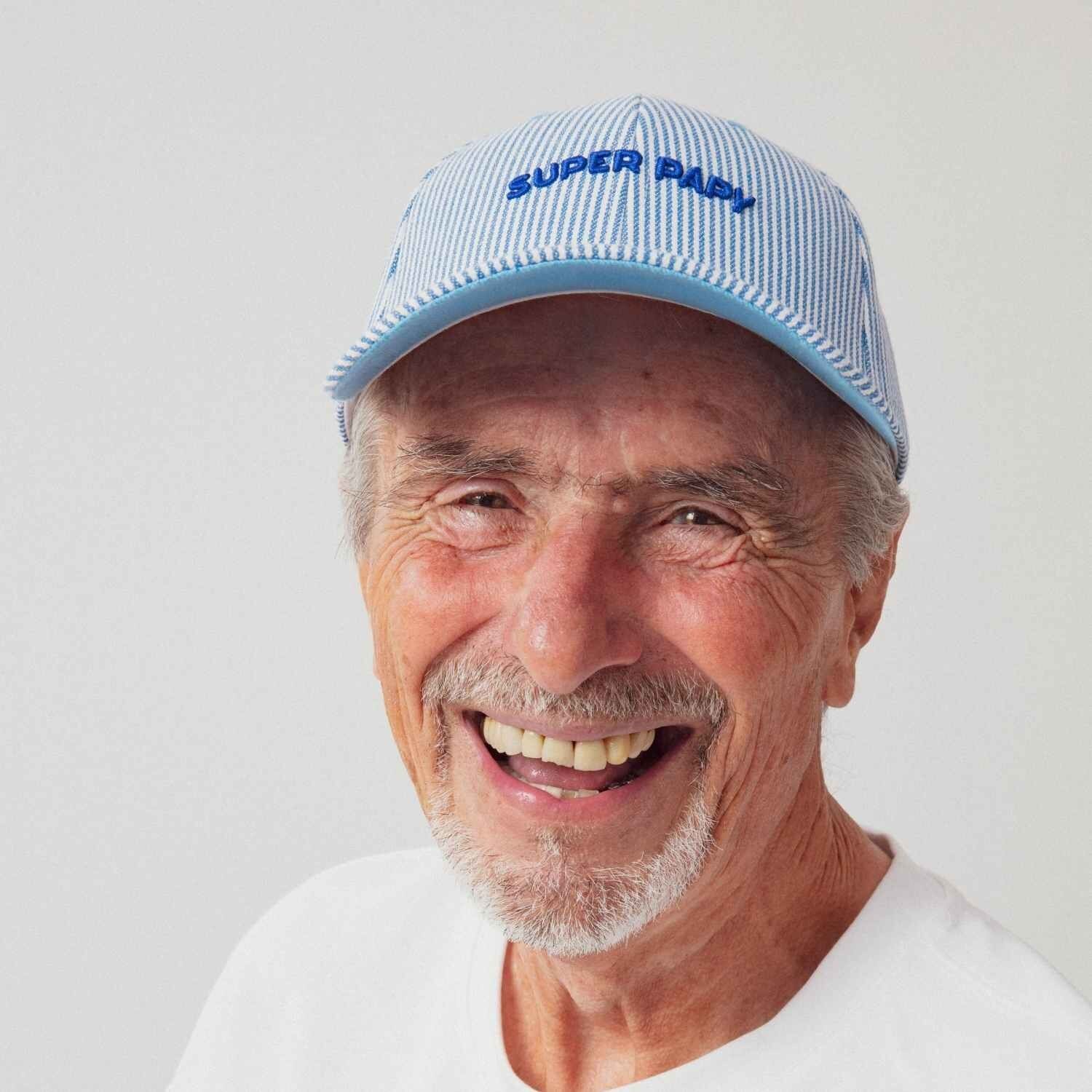 Super Grandpa Striped Cap | Adult