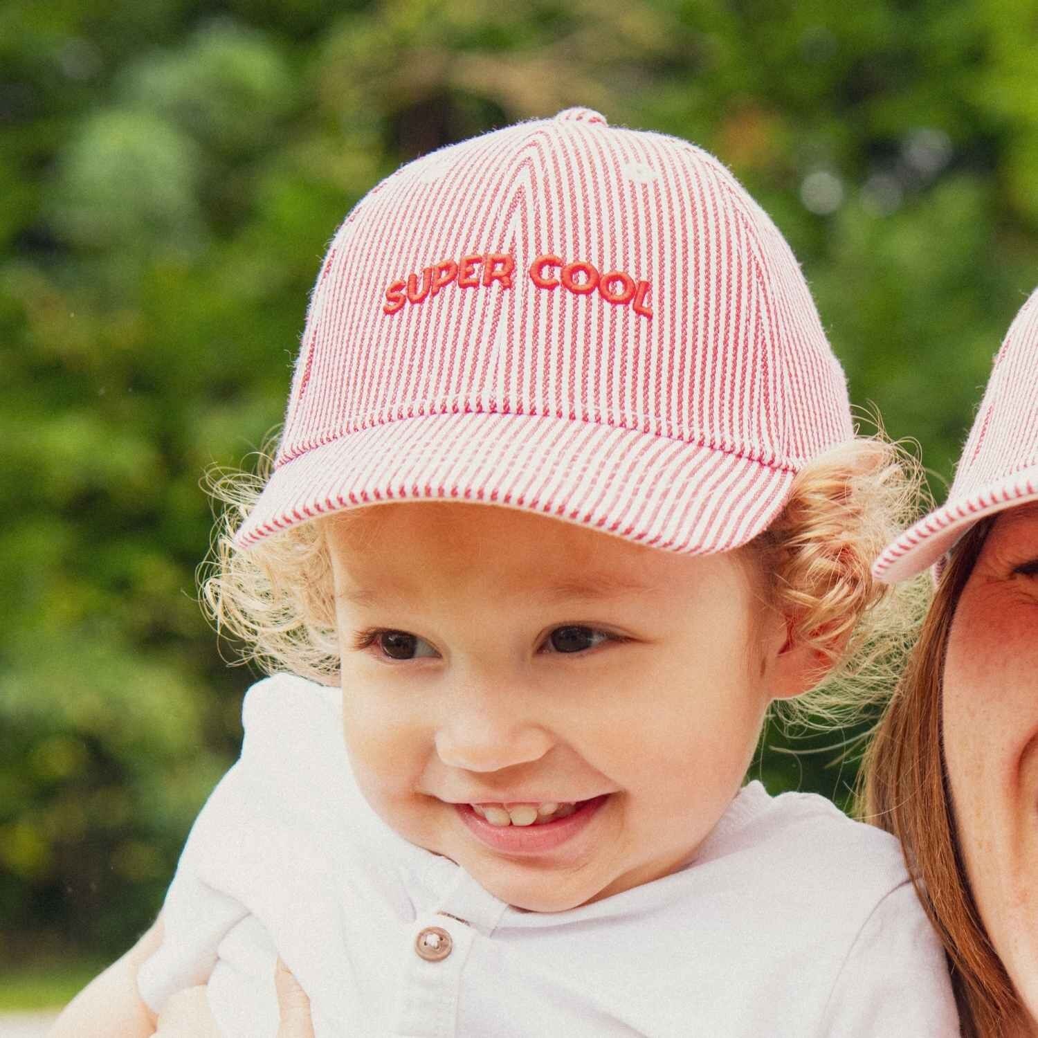 Super Cool Red Striped Cap | Child