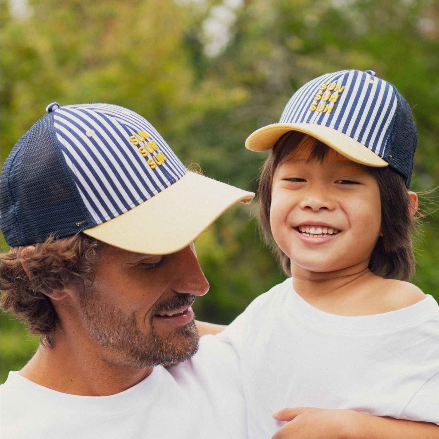 Sun Sun Sun Striped Trucker Cap | Child or Adult