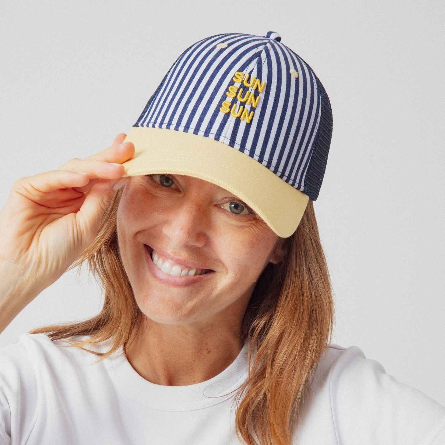 Casquette trucker rayée Sun Sun Sun | Enfant ou Adulte
