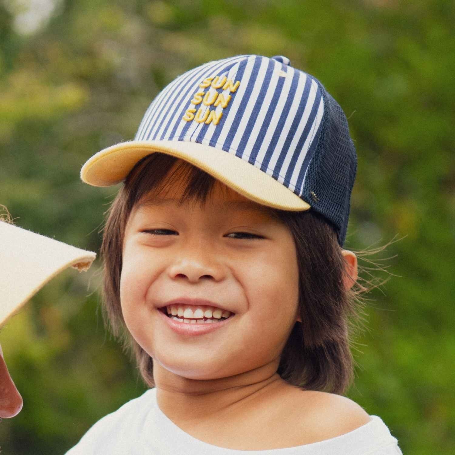 Casquette trucker rayée Sun Sun Sun | Enfant ou Adulte