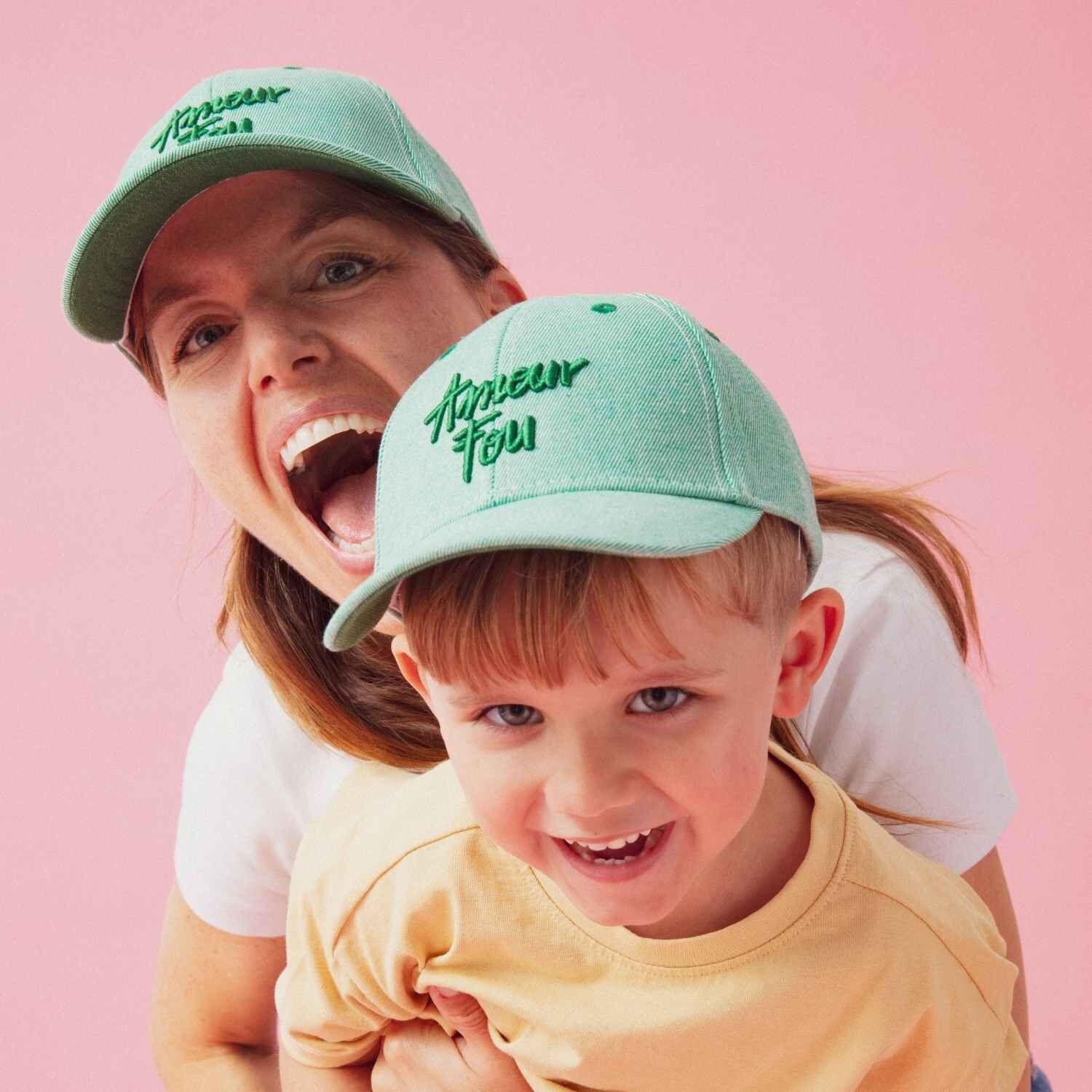 Crazy Love Green Denim Cap | Child or Adult