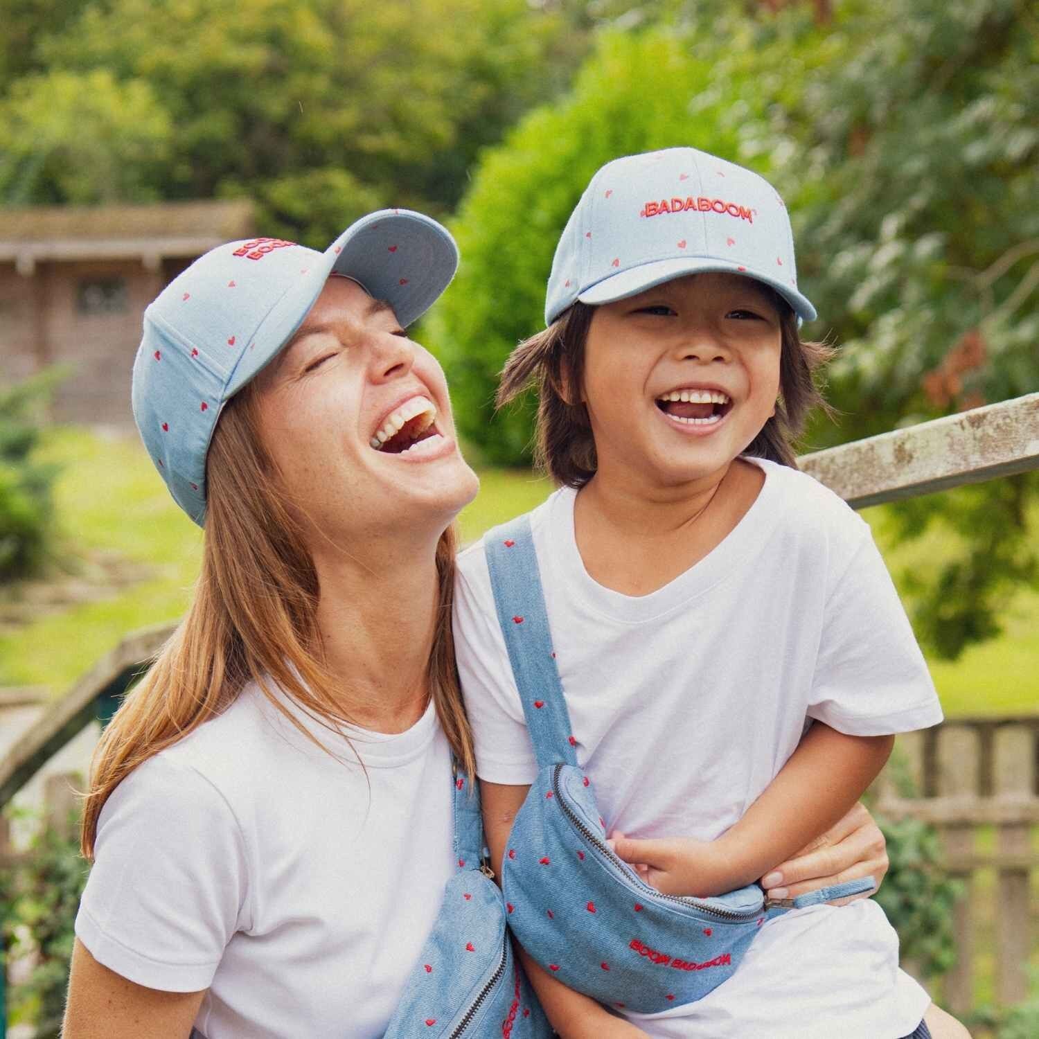 Badaboom/Boom Boom denim cap with hearts | Child or Adult