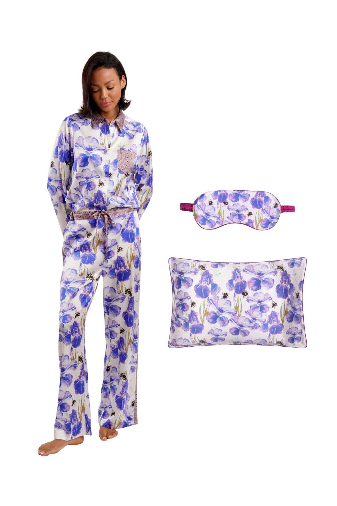 Pyjama and Sleep Set / "Bees In The Garden"
