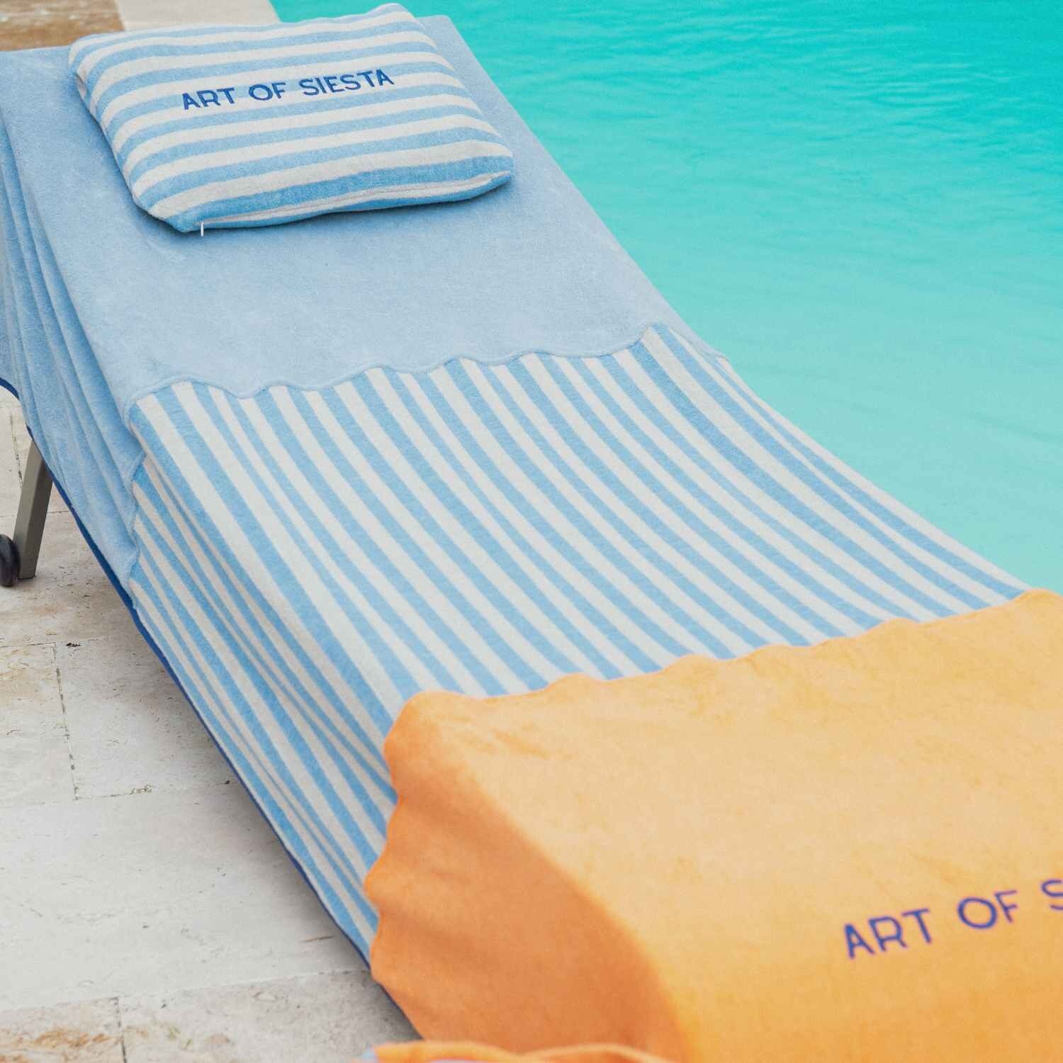 Large Summer Forever Towel - Blue Terry