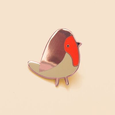 Decorative Robin Enamel Pin