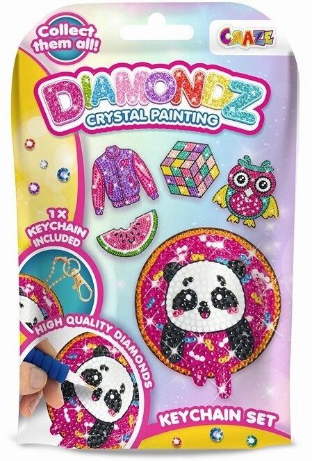 Ensemble de porte-clés Craze Diamondz Crystal Painting 12,5 x 19 cm