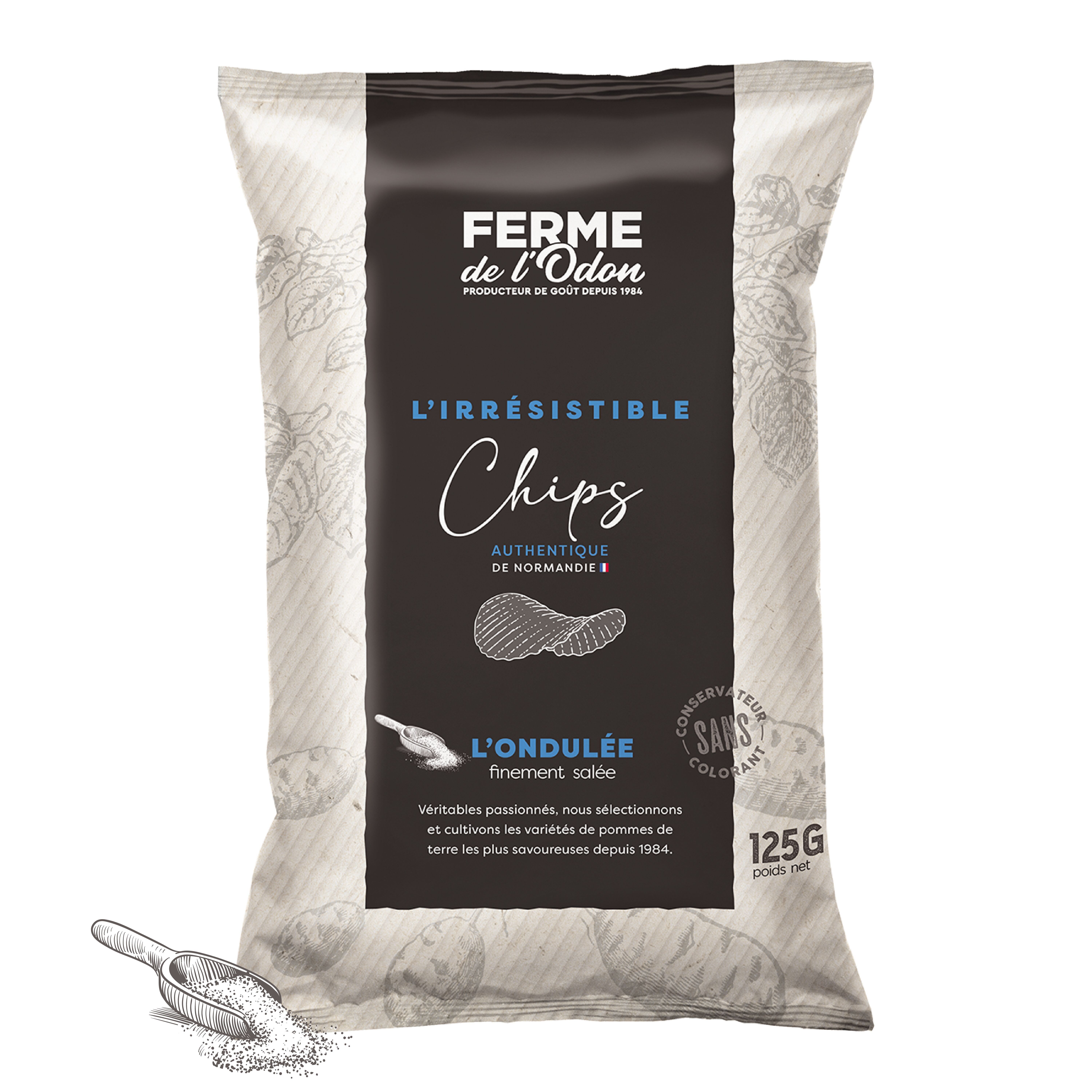 Papas fritas onduladas simples • Las irresistibles 125 g
