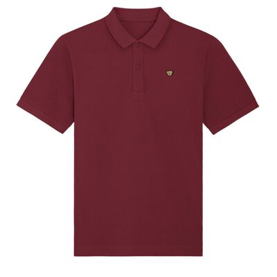 UNISEX POLO - Signature Teddybear embroidery -Burgundy