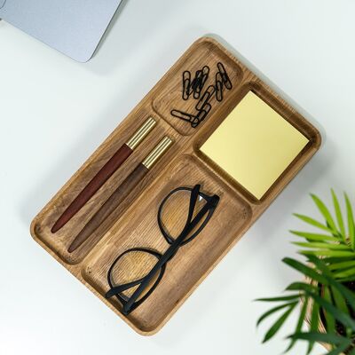 Pen tray made of solid wood - oak