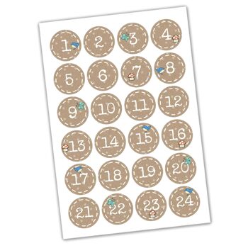 Coffret calendrier de l'avent DIY - animaux de la forêt - 24 boites colorées à monter et à remplir soi-même - 24 boites colorées I boites 2