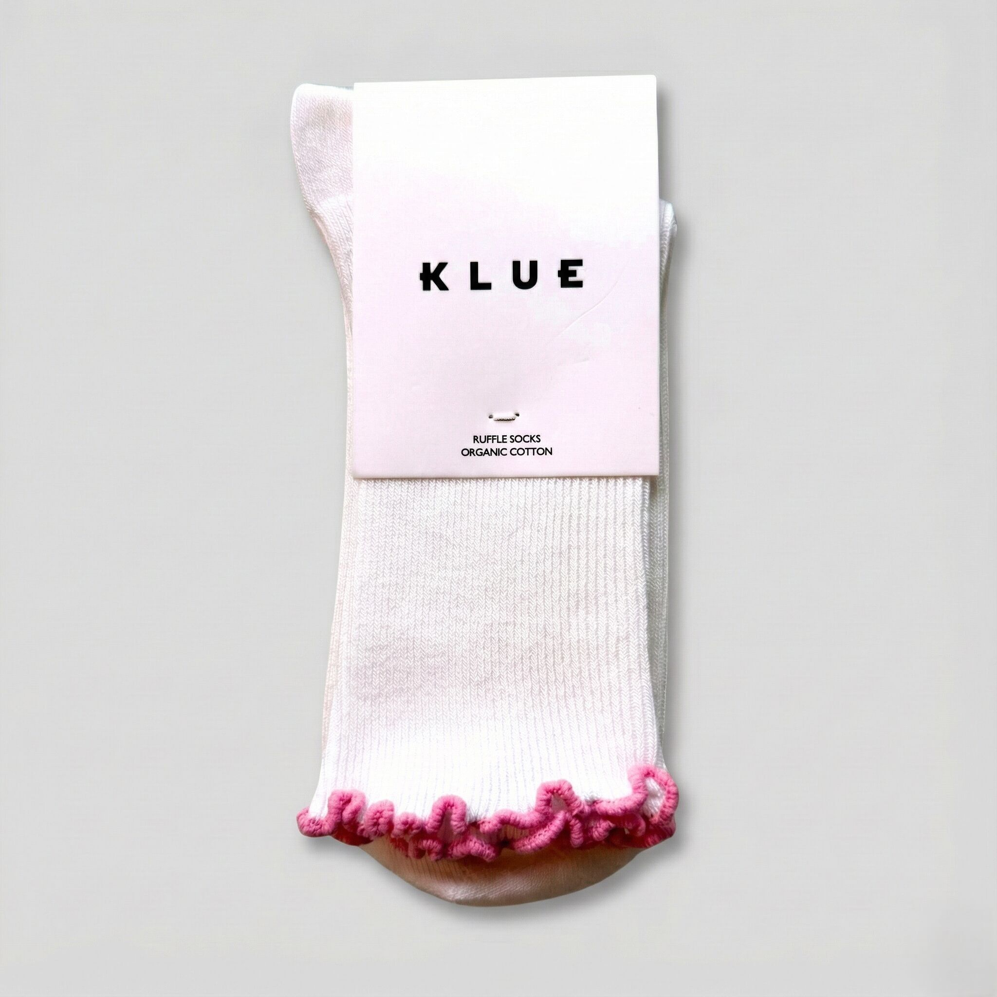 KLUE Bio-Baumwollsocken mit Rüschen | Rosa