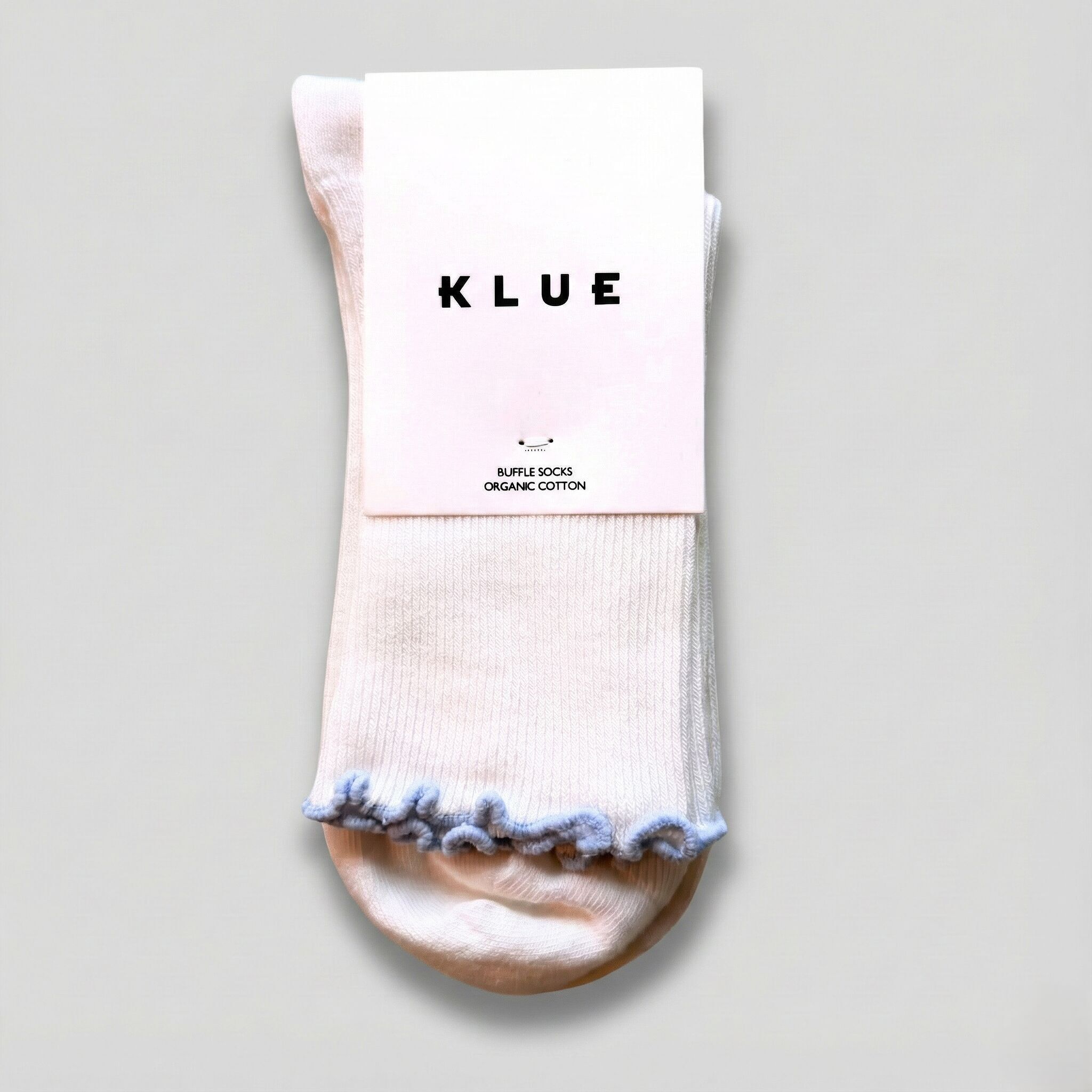 KLUE Bio-Baumwollsocken mit Rüschen | Himmelblau