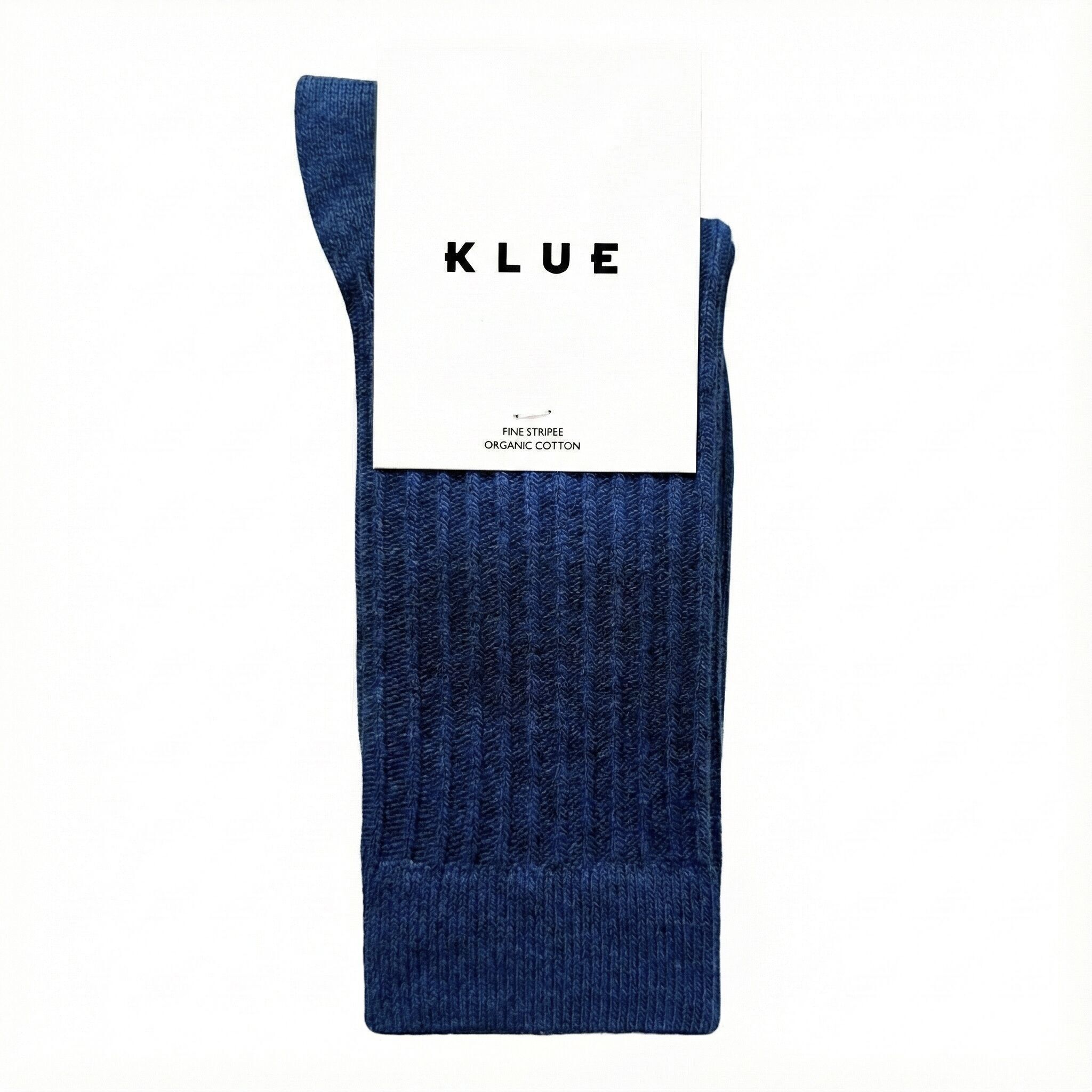 KLUE Socken aus Bio-Baumwolle, einfarbig gestreift | Marineblau
