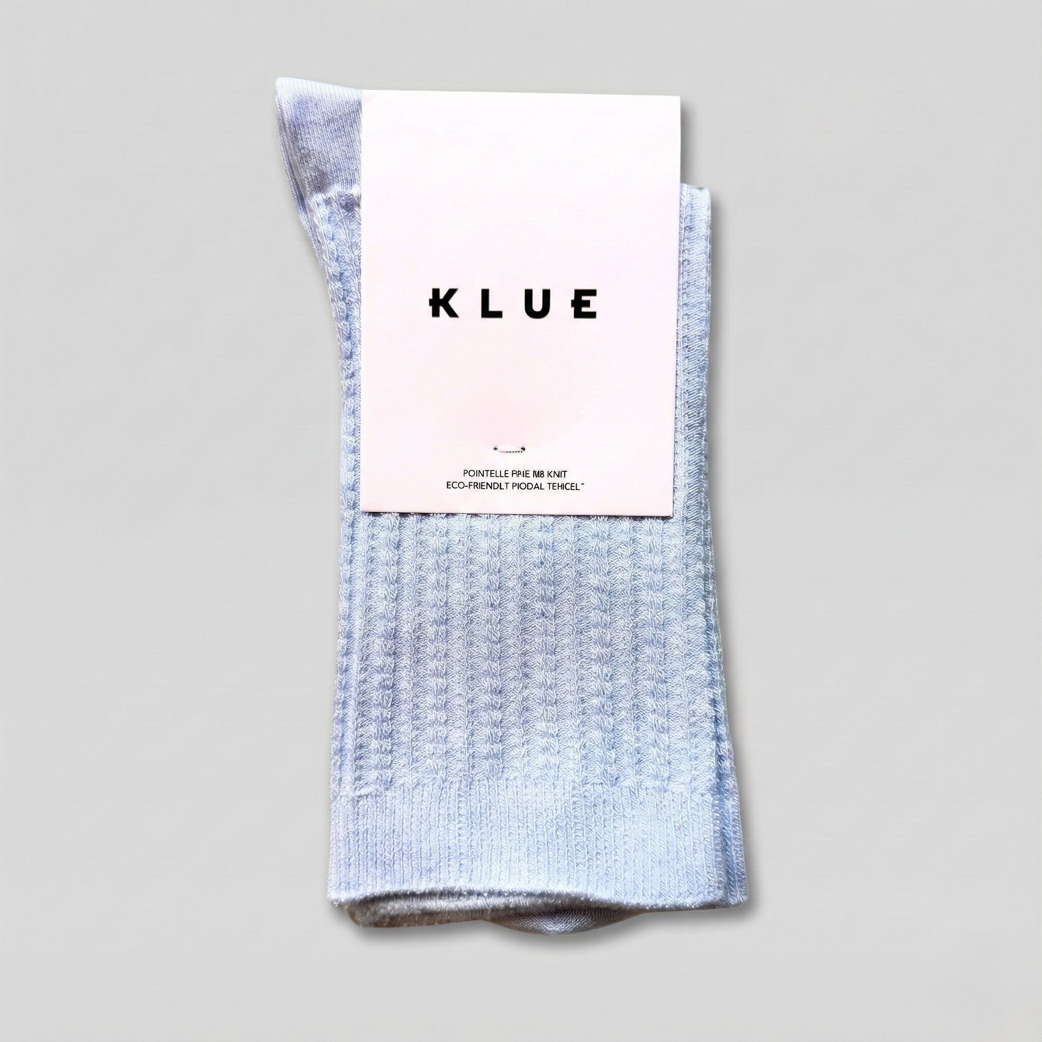 KLUE Pointelle Feinrippstrick | Himmelblau