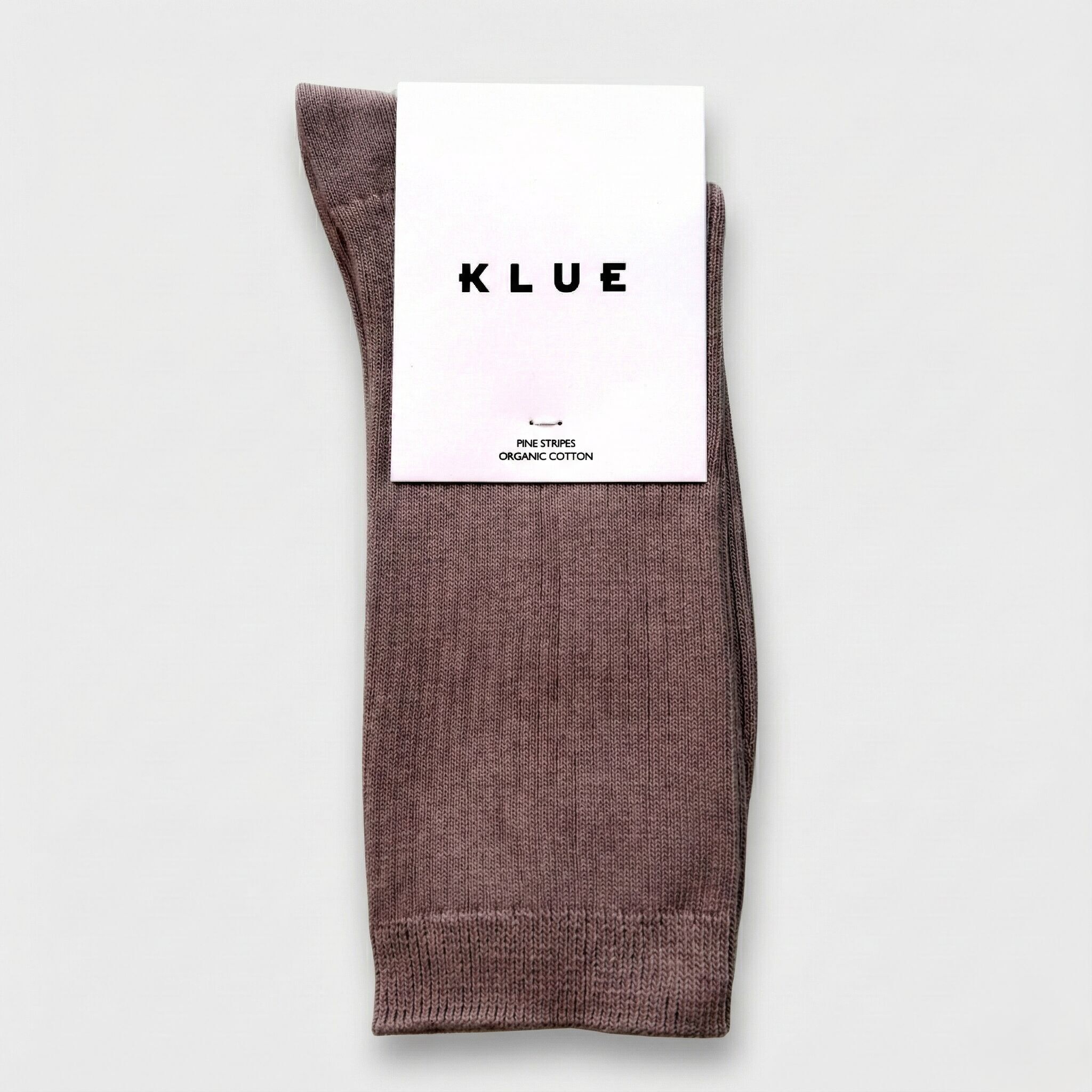KLUE Bio-Baumwollsocken mit feinen Streifen | Moka