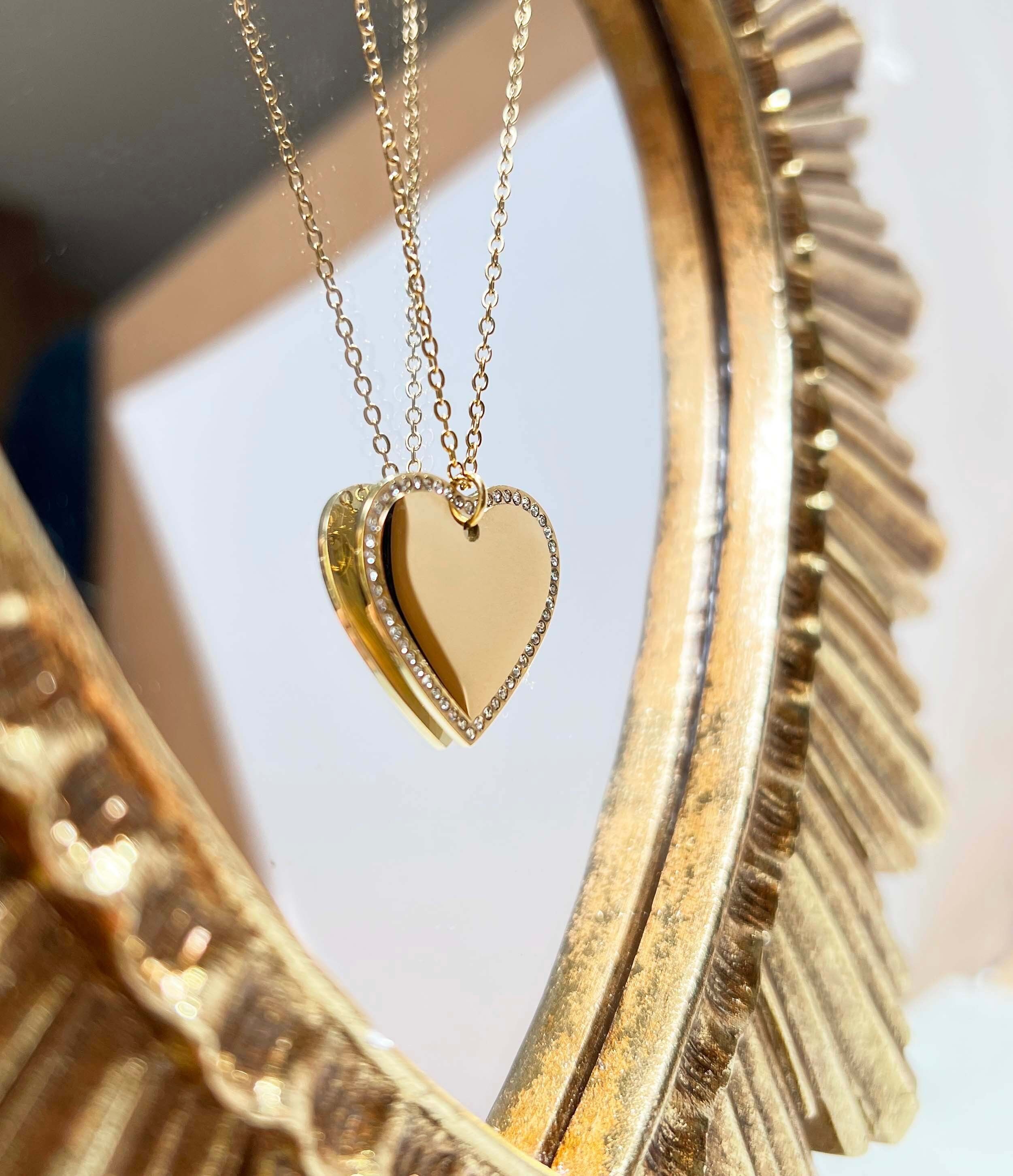 Strassherz-Halskette – Edelstahl 316L