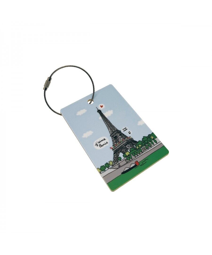 Gepäckanhänger aus Holz mit Eiffelturm-Motiv