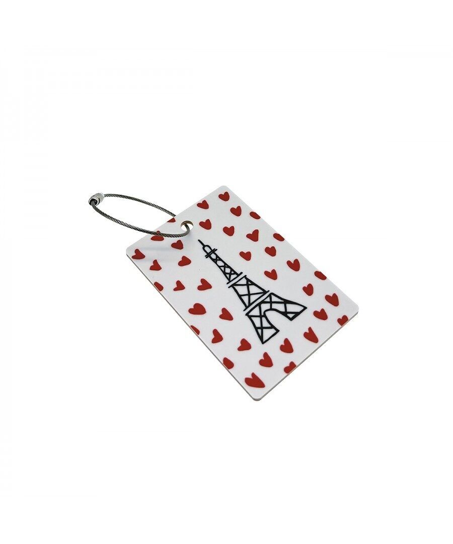 Gepäckanhänger aus Holz mit herzförmigem Bild