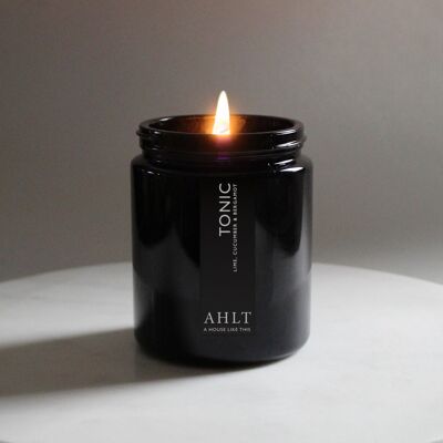TONIC - Lime, Cucumber & Bergamot -  Scented Soy Candle -  220g