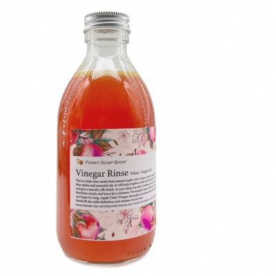 Vinegar Rinse For White/Bright Hair, 100% Natural & Free Of Chemicals, Glass Bottle of 250ml