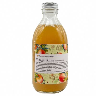 Rinçage au vinaigre pour cheveux secs/normaux, 100% naturel et sans produits chimiques, flacon en verre de 250 ml