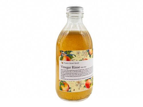 Vinegar Rinse For Oily Hair, 100% Natural & Free Of Chemicals, Glass Bottle of 250ml