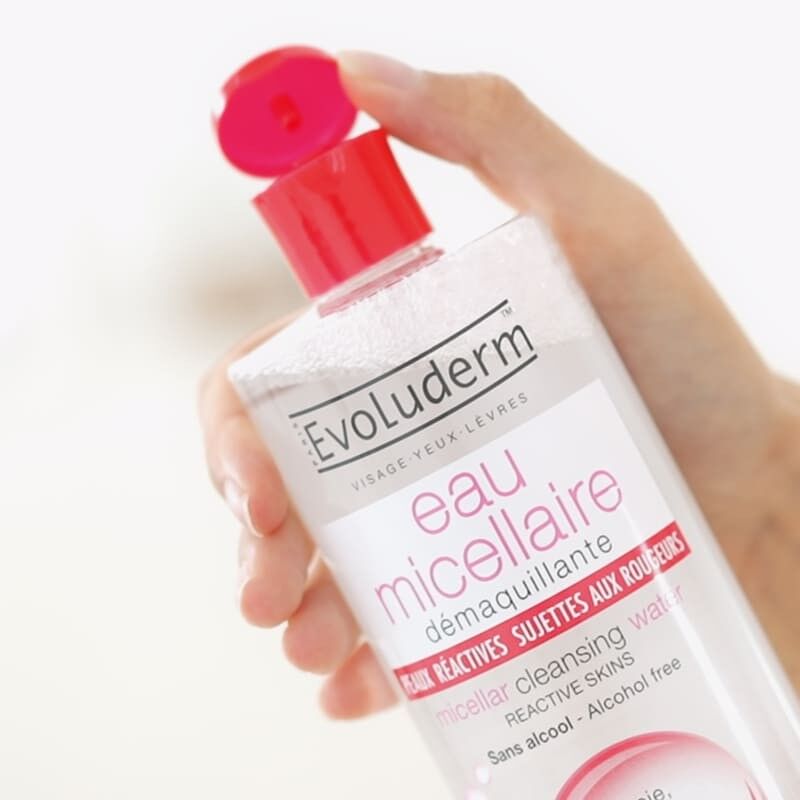 Eau Micellaire Démaquillante Peaux Réactives, Sujettes Aux Rougeurs - 500ml - 93% d'Ingrédients d'Origine Naturelle