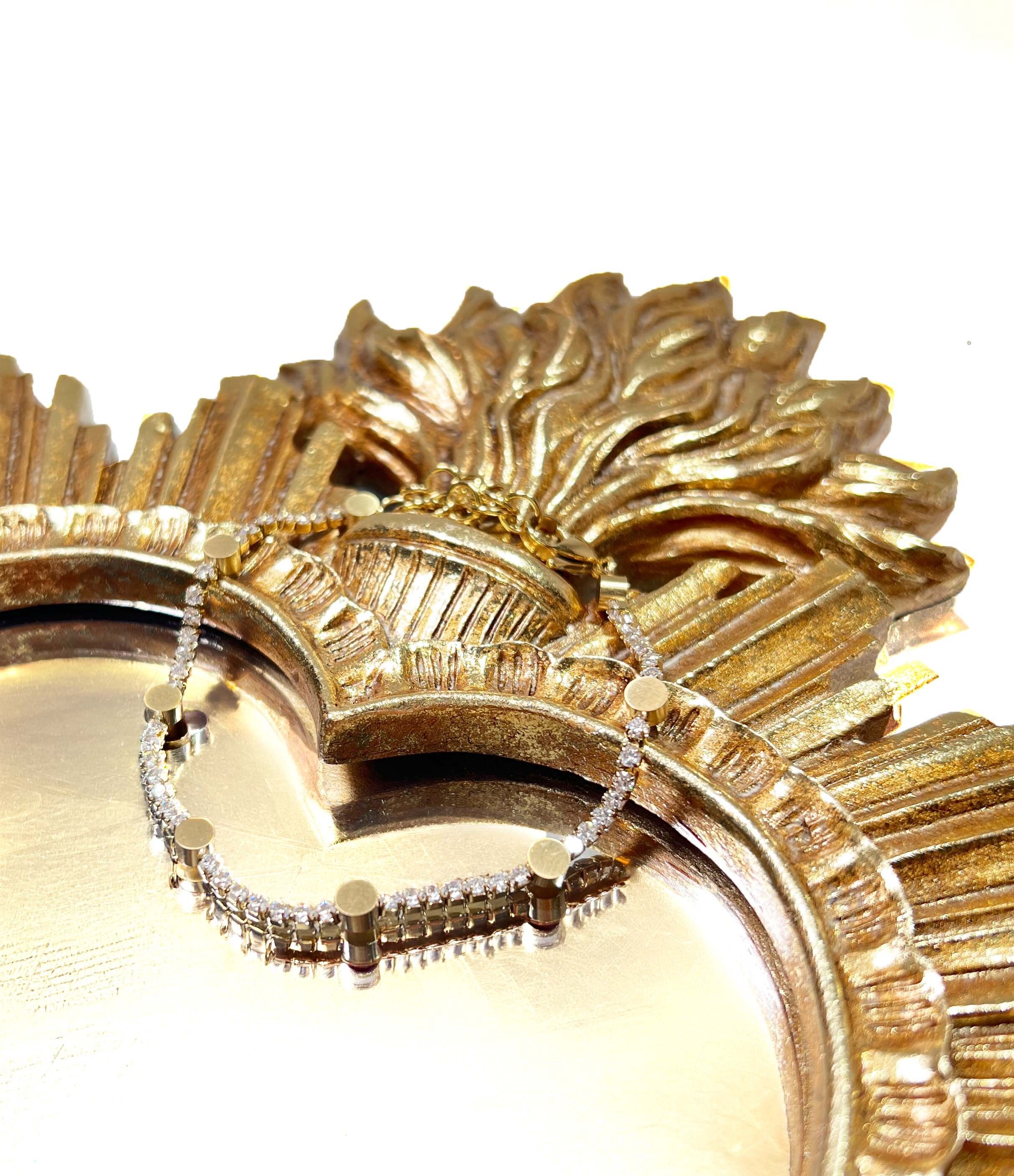 Verstellbares Strass- und Rundarmband – Edelstahl 316L